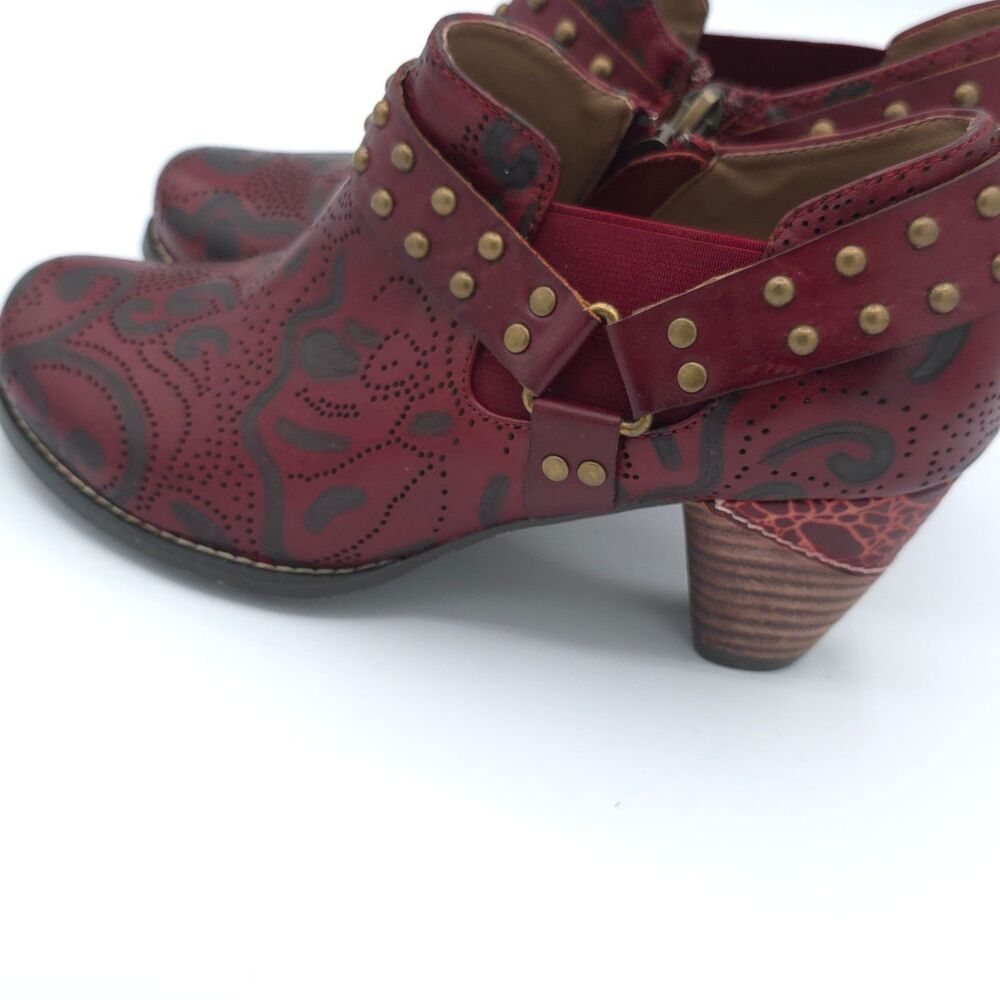 L'Artiste Spring Step Mahogany Boots Whimsigoth Moody Size 39 8.5 Excellent - Picture 3 of 13